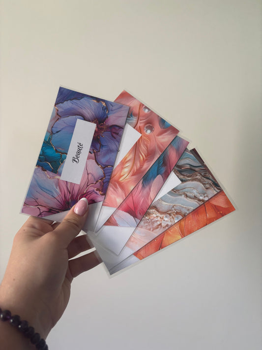 5 enveloppes portefeuille