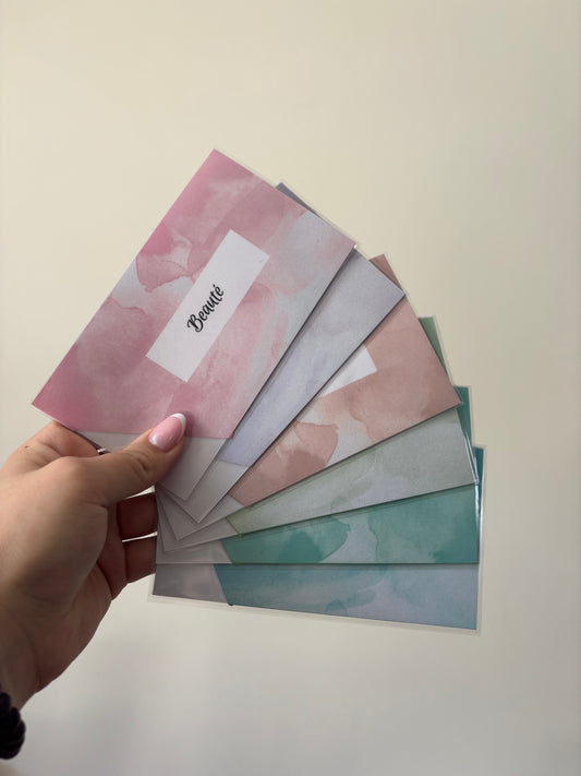 5 enveloppes portefeuille